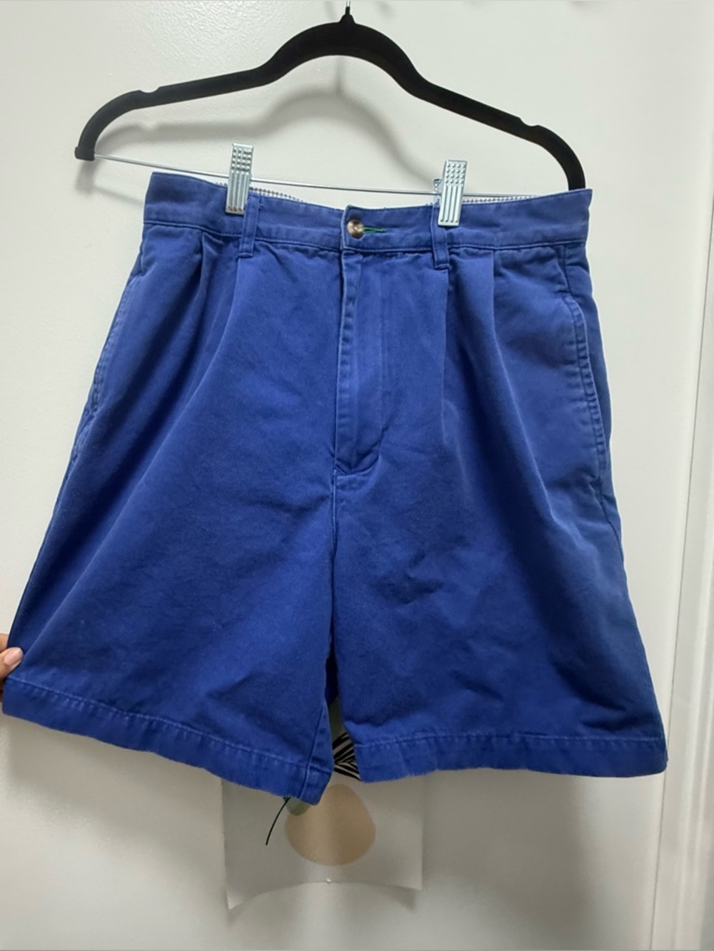 Vintage 90s Tommy Hilfiger Royal Blue Double Pleated Chino Shorts